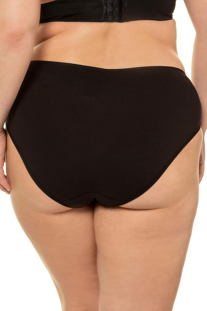 Ulla Popken Damen Taillenslip (5er Pack) 54-56 Schwarz, 54-56 Schwarz