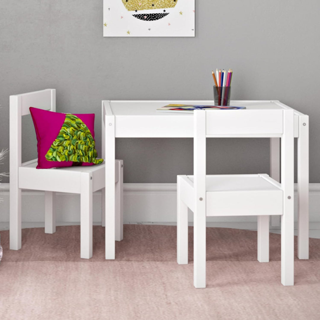 Baby Relax Tisch-und Stuhlset, White, Mittel Weiss, Weiss