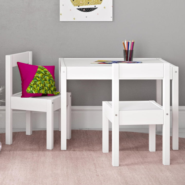 Baby Relax Tisch-und Stuhlset, White, Mittel Weiss, Weiss