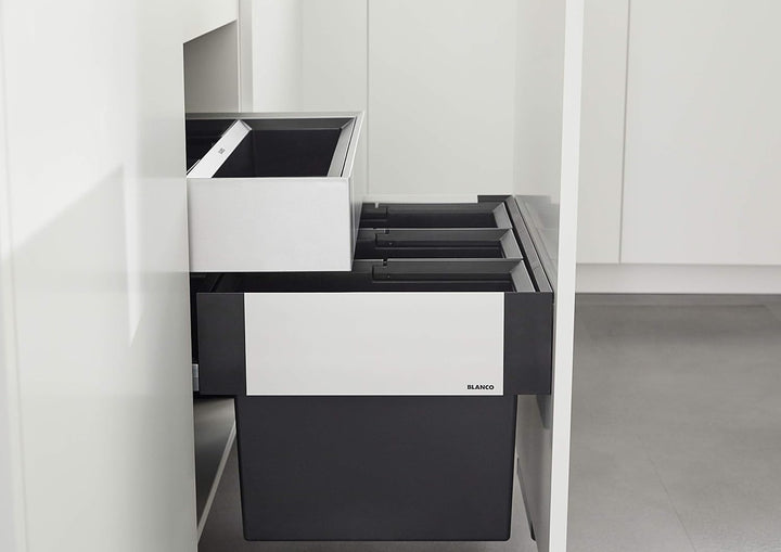 BLANCO SELECT II XL 60/3 Orga | Kunststoff, Alu | 60er Unterschrank | Auszugssystem zur Frontanbindu