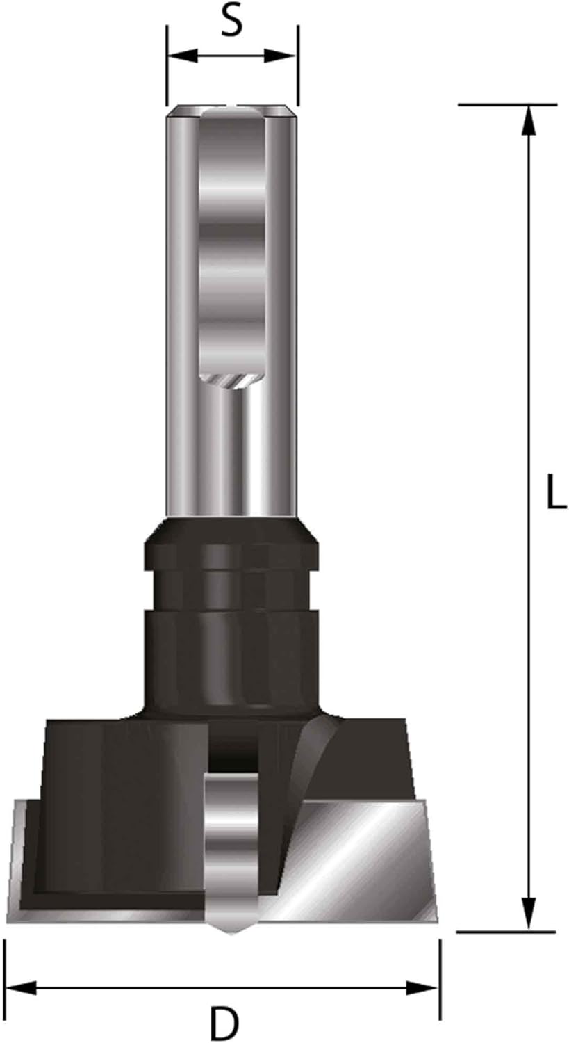 ENT 21297 Zylinderkopfbohrer mit Spannfläche HW, Schaft (S) 10 mm, Durchmesser (D) 40 mm, L 57 mm, L