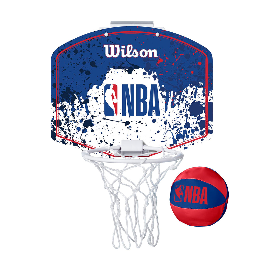Wilson Unisex-Adult NBA Team Mini Hoop Basketball Einheitsgrösse NBA (Rot/Weiss/Blau), Einheitsgröss