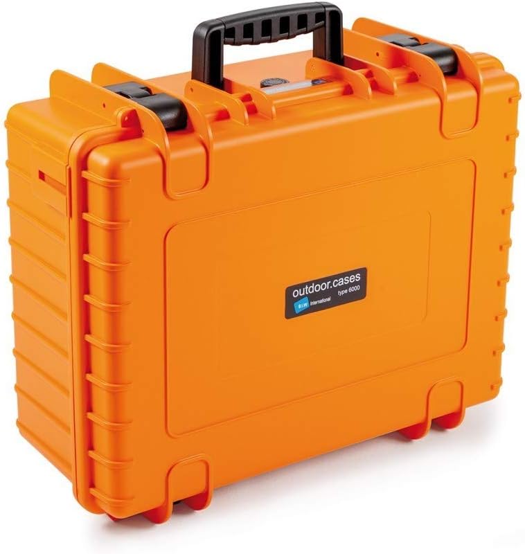 B&W International Mehrzweckkoffer Outdoor Typ 6000 (PP.326) Orange - mit variabler Facheinteilung -