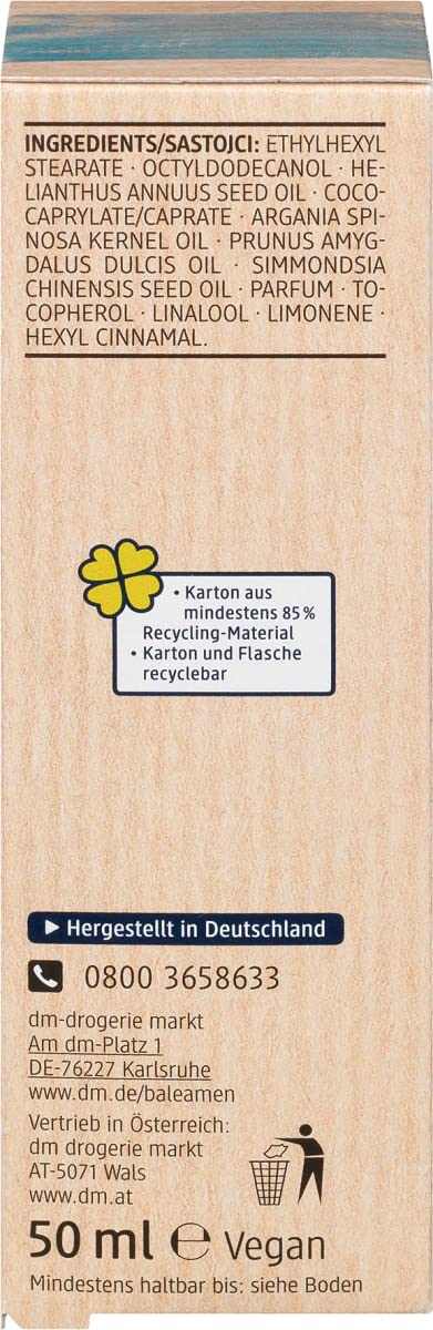 Balea MEN Bartöl mit Sonnenblumen-, Jojoba- und Mandelöl, 2er-Pack (2 x 50 ml)