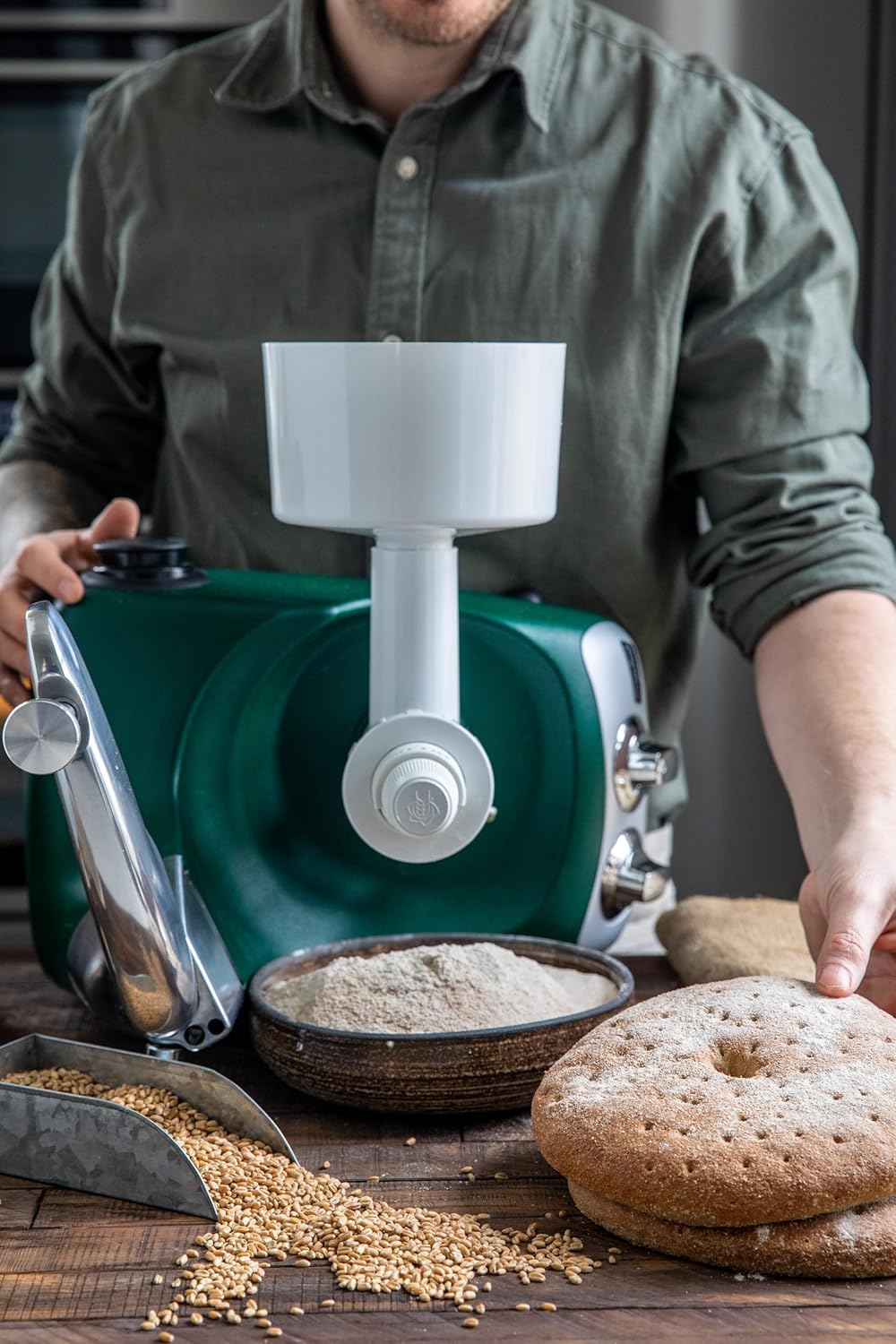 Ankarsrum Getreide- und Kaffeemühle - Vielseitiges Küchengerät für frisch gemahlenes Getreide und ar
