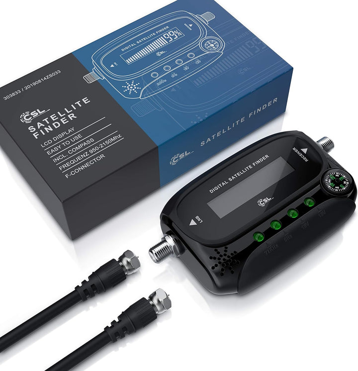 CSL - Digital Satfinder - Satelliten Finder Messgerät - LCD-Display - HD TV-fähig - mit integriertem
