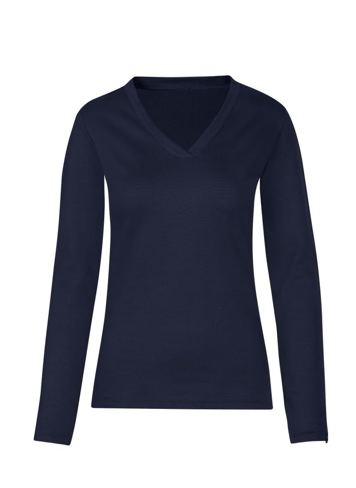 TRIGEMA Langarmshirt mit V-Ausschnitt