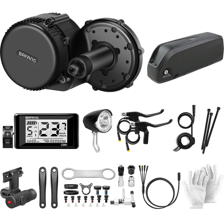 BAFANG Mittelmotor 250W/350W/500W/750W/1000W mit 13/15/20/22,4 Ah Akku, eBike Umrüstsatz with eBike