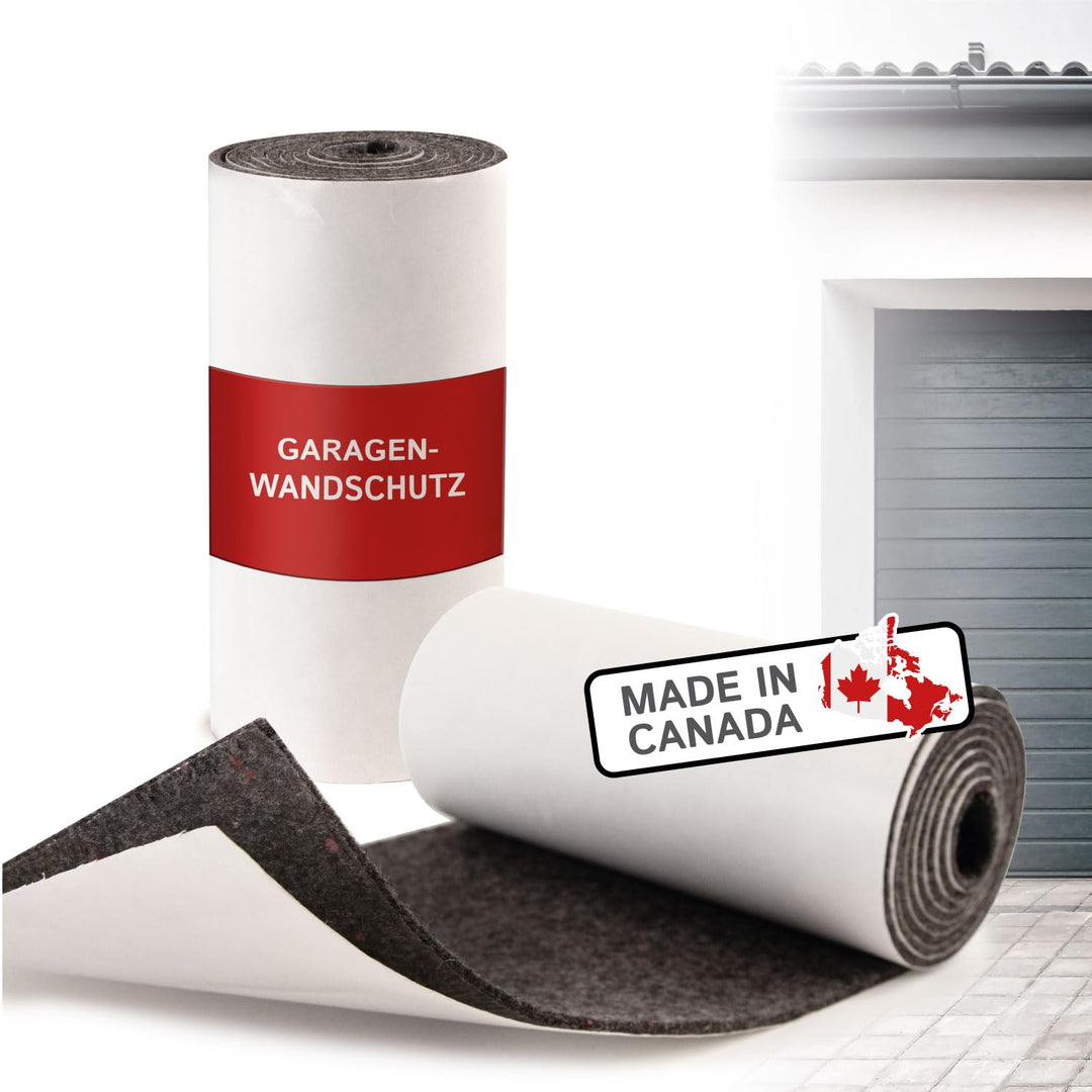The Felt Store Garagen Wandschutz selbstklebend, 200x20 cm, Autotür Schutz aus Filz, 2m lang, 20 cm