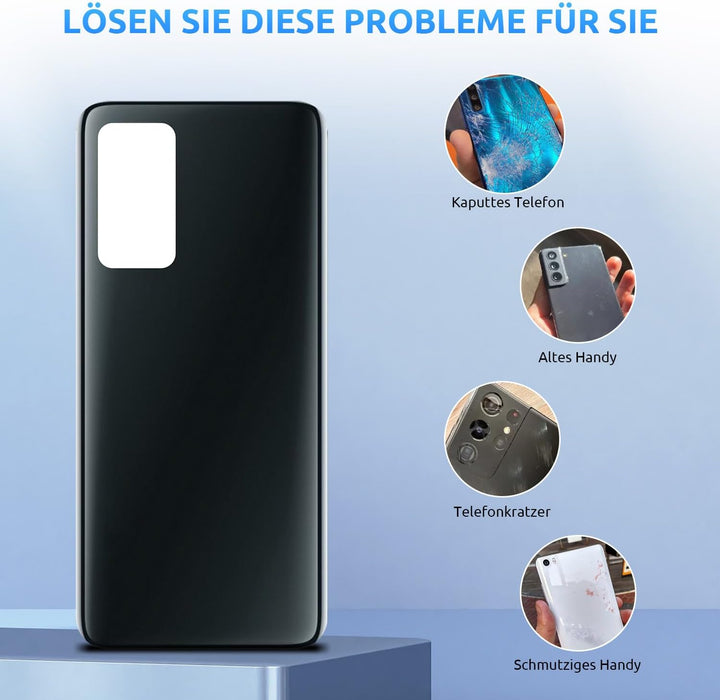 Eonpam Akkudeckel für Xiaomi Mi 10T / Mi 10T Pro Rückseite Glas Original Backcover Back Glas Ersatz