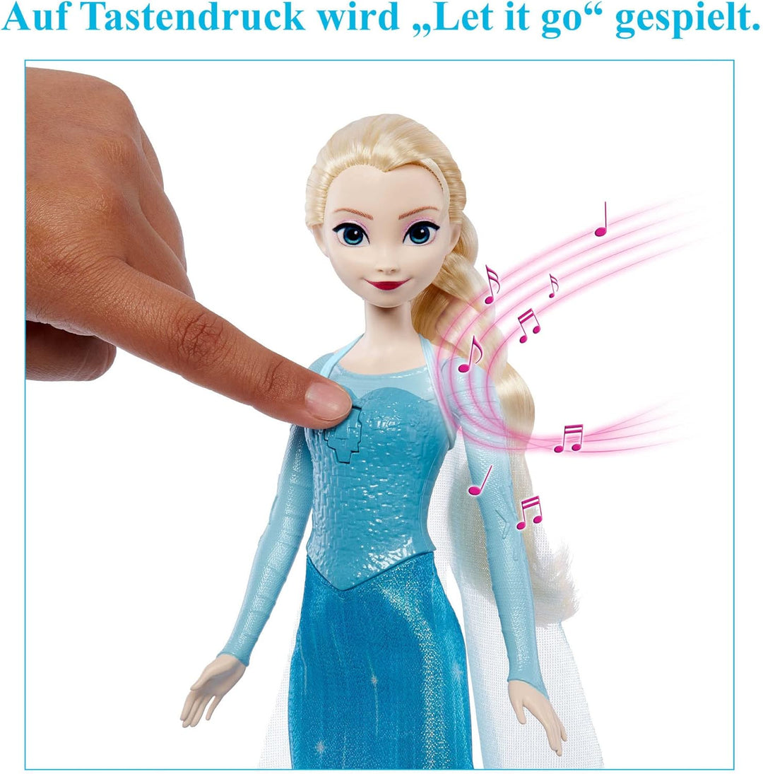 Disney Frozen Die Eiskönigin Spielzeug, Singende ELSA Puppe in charakteristischer Kleidung, singt La