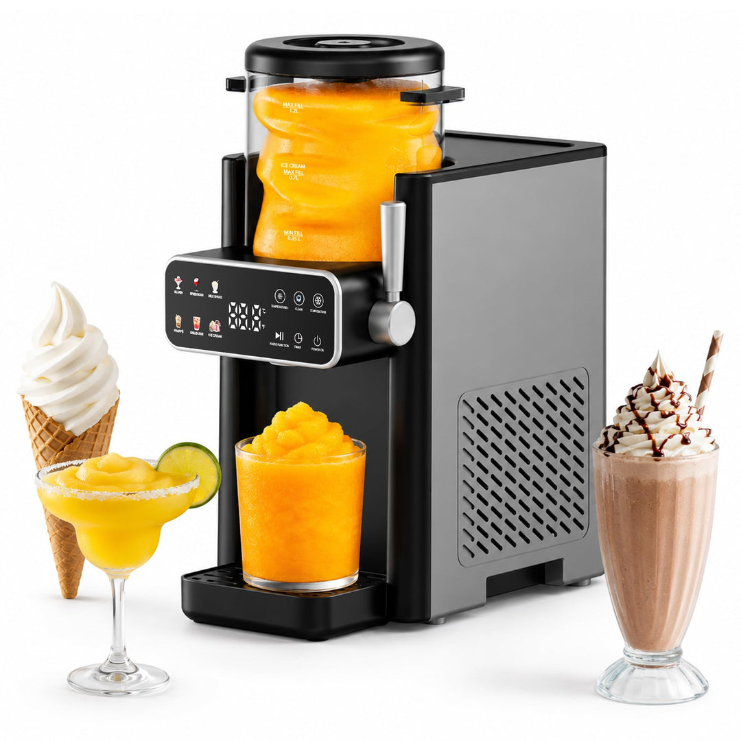 Slush Maschine, Slushie maschine mit 12-Stunden-Vorwahltimer für Heimgebrauch Slush, Frappé, Milchsh