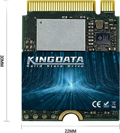 KINGDATA 512GB M.2 2230 SSD NVMe PCIe Gen 3.0x4 Internal Festkörper-Laufwerk für PS5,Steam Deck, Mic