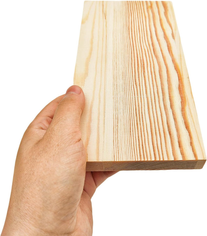 6 rechteckige Holzbretter, unbehandelte Holzblöcke, 20 x 10 x 1,5 cm, roh, Holzblöcke für DIY zum Sc