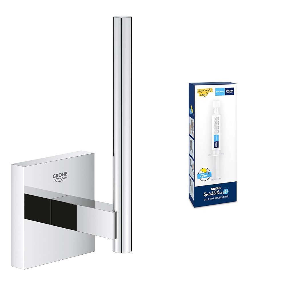 GROHE Start Cube - Reservepapierhalter (Wandmontage, verdeckte Befestigung, Material: Metall), Chrom