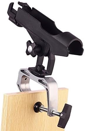 Fishing Boat Rods Holder with Large Clamp Opening 360 Degree Adjustable Fishing Rod Racks Folding Ho