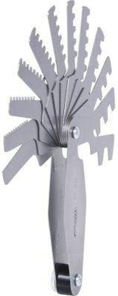 KS Tools 300.0622 Trapez-Gewindestahllehre, für 30° Gewinde, 2-12mm