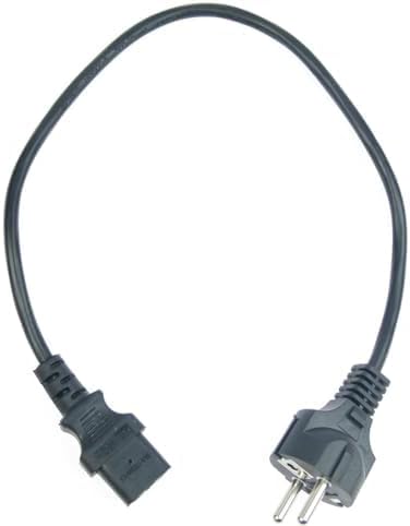 4 Stück Adam Hall 0,5 m Kaltgerätekabel Netzkabel schwarz 3 x 0,75 mm² CEE 7/7 - C13, K3PKD 0050 0,5