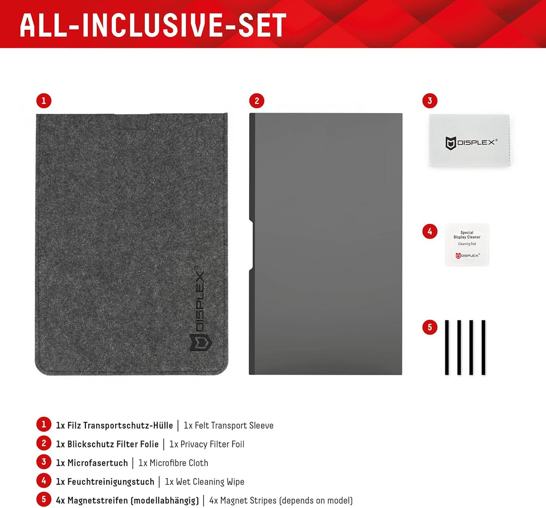Displex Privacy Safe Magnetischer 2-Wege Blickschutzfilter für MacBook Air/MacBook Pro 13,3‘‘, 29,9
