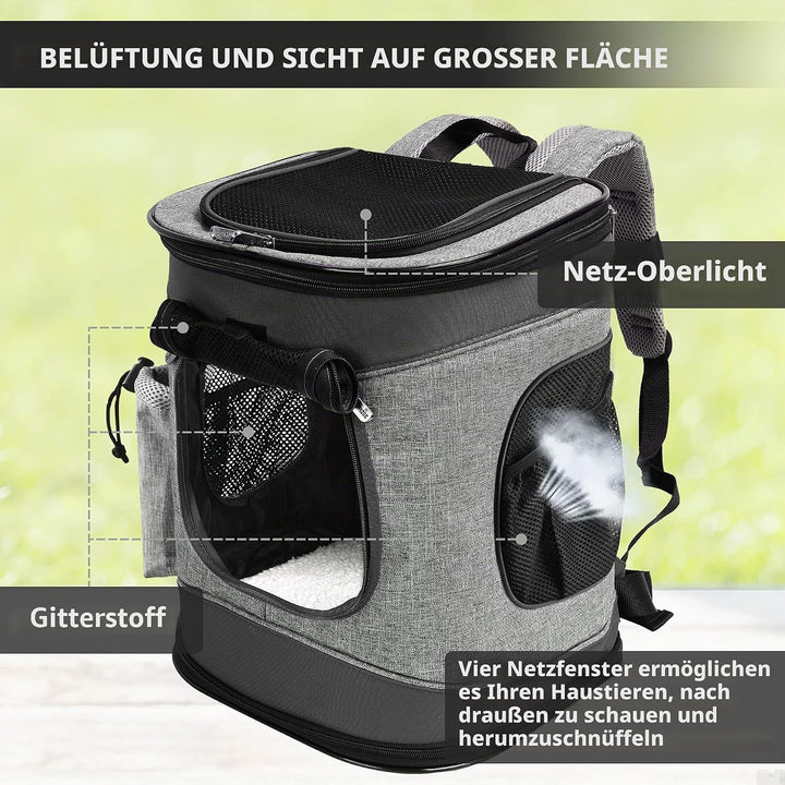 Kato Tirrinia Haustier Hund Träger Rucksack, Haustier Tragetasche mit Mesh für mittelgrosse Hunde Ka