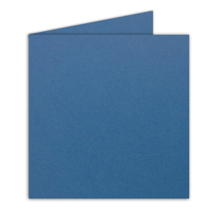 Quadratische Falt-Karten 15 x 15 cm - Royalblau - 250 Stück - formstabil - für Drucker geeignet - fü