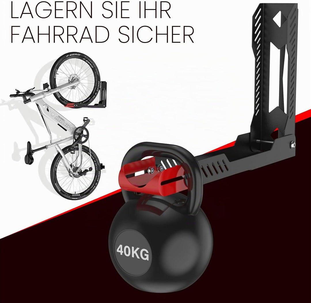 IMAYCC Profi Schwenkbare Fahrrad Wandhalterung, Fahrradhalterung Wand ohne schweres Heben, platzspar