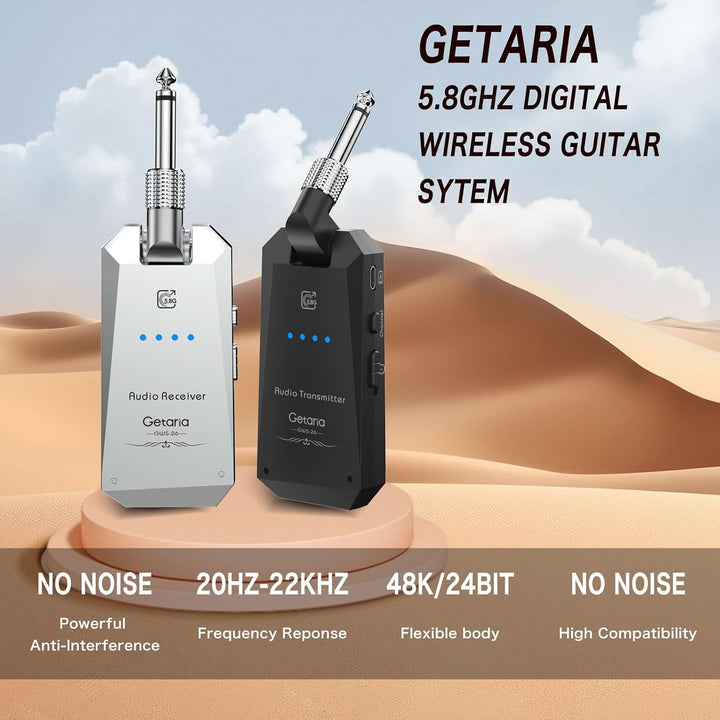 5,8 Hz Gitarre Wireless System Anti-Interferenz-Instrument 4-Kanäle Wireless Transmitter Receiver Di