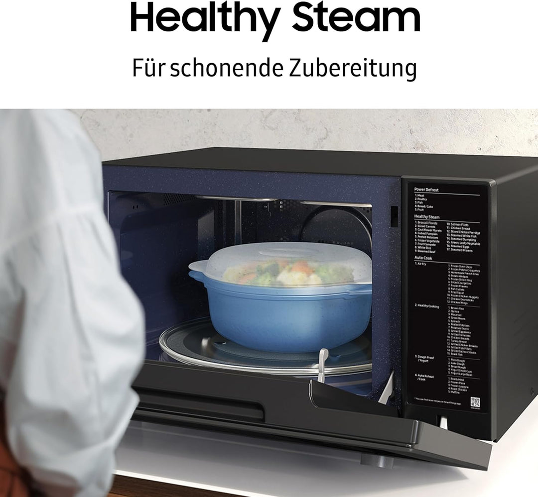 Samsung MC32DB7746KDE1 Bespoke Mikrowelle mit Grill und Heissluft, 32 l, 900 W, Smart Control, AirFr