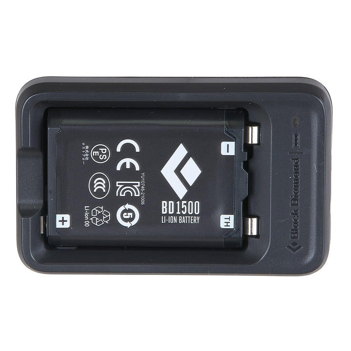 BLACK DIAMOND BD 1500 Akku &amp; Ladegerät | Wiederaufladbarer Scheinwerfer-Akku Pack | USB-C-Ladestatio
