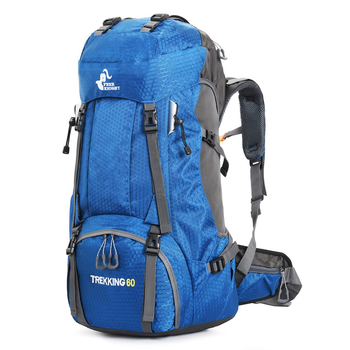 Bseash 60L Wasserdichter leichter Wanderrucksack mit Regenschutz, Outdoor Sport Tagesrucksack Multif
