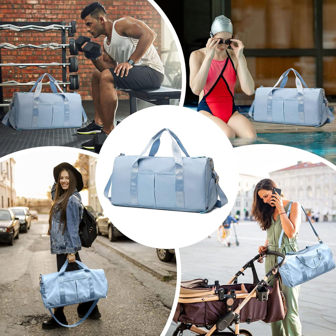 Sporttaschen für Damen und Herren, Reisetasche und Handtaschen - mit Schuhfach und Nassfach - Travel