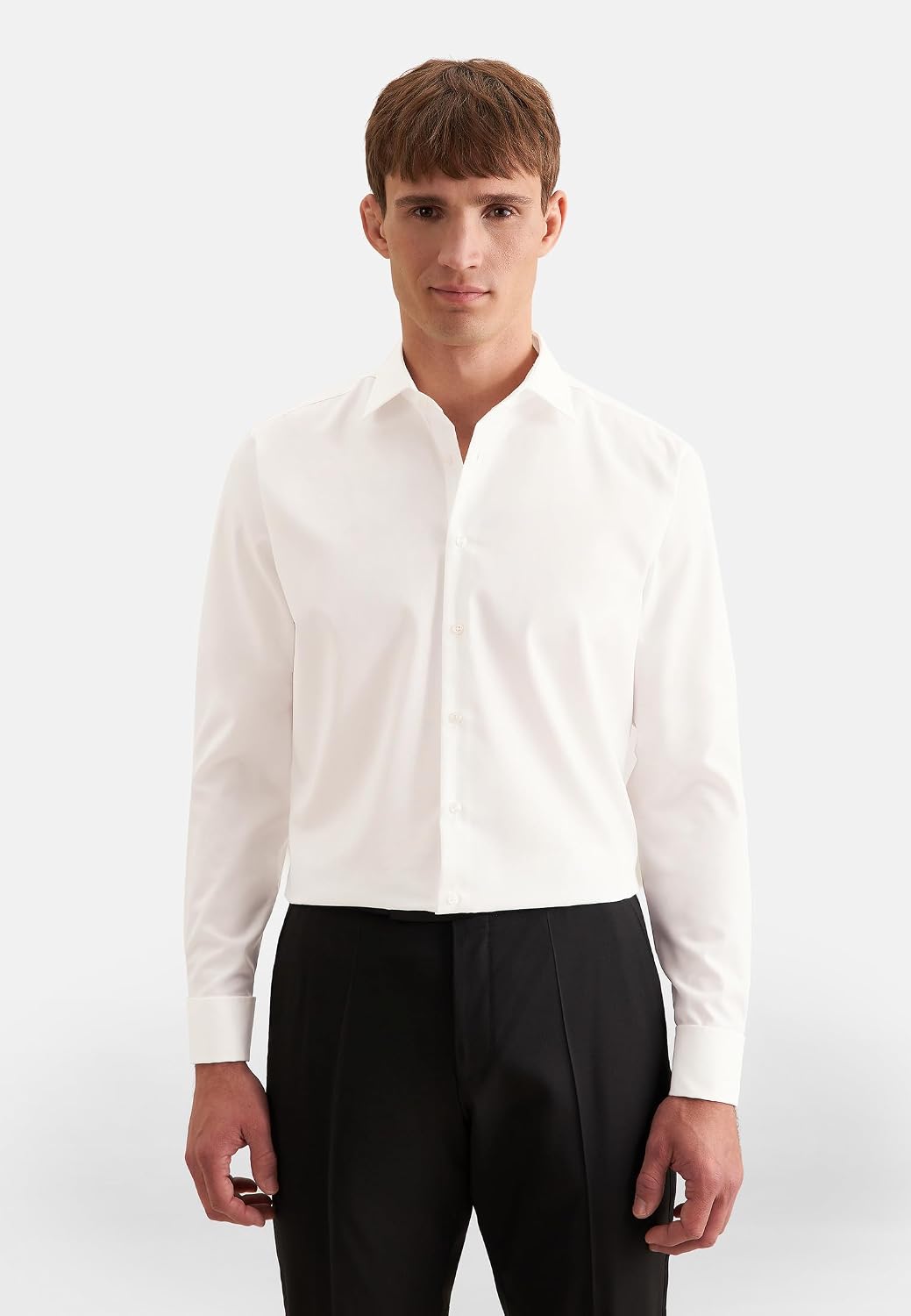 Seidensticker Herren Men Shaped Gala Businesshemd 37 Ecru(021006), 37 Ecru(021006)