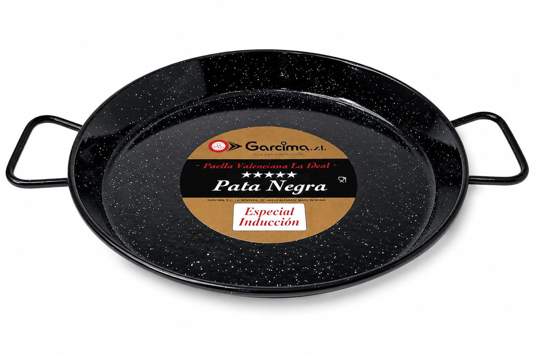 SEHR ROBUSTE PAELLA PFANNE für INDUKTION, emailliert 38cm
