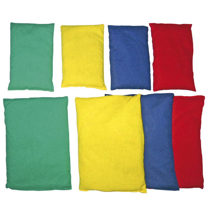 EDUPLAY Set Bohnensäckchen, 15 x 9 cm & 20 x 15 cm, 4 Farben, Mehrfarbig (2 x 4er Pack)