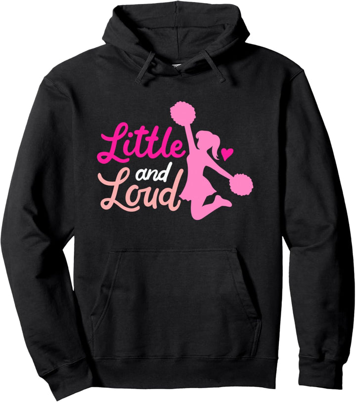 Little And Loud Cheerleader Kostüm Cheerleading Girls Spruch Pullover Hoodie