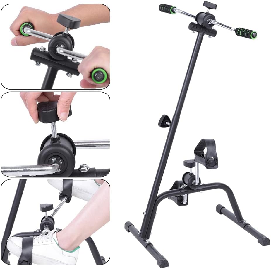 Mini-Heimtrainer, Arm- und Beinübung, Fahrrad Training für ältere Menschen mit Behinderungen, Schwar