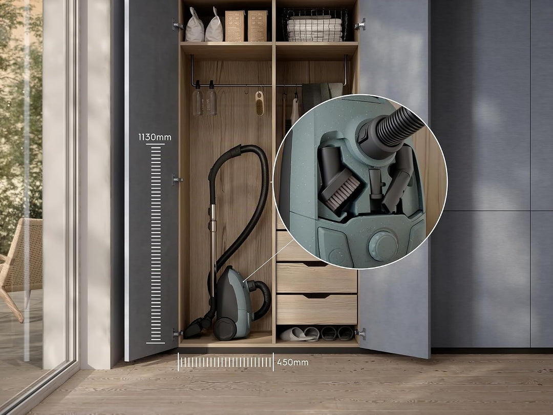 Electrolux EB51C1OG Staubsauger mit Beutel, 500 Bagged Cleaner, hohe Filtration, leistungsstarker St
