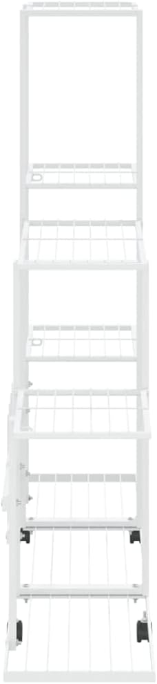 vidaXL Blumenständer auf Rollen Blumentreppe Pflanzenständer Blumenregal Pflanzentreppe Pflanzregal