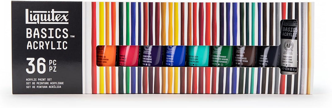 Liquitex 3699360 Basics Studio Acrylfarbe, 36 Farben in 22 ml tuben aus hochwertige und Beständige P