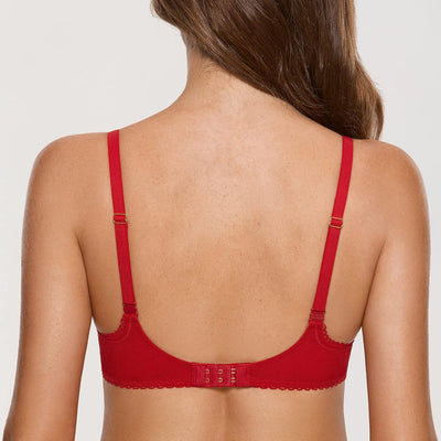 DOBREVA Balconette BH Damen mit Bügel Dirndl Push Up Sexy BHS Spitze Grosse Grössen Ungefüttert 70C
