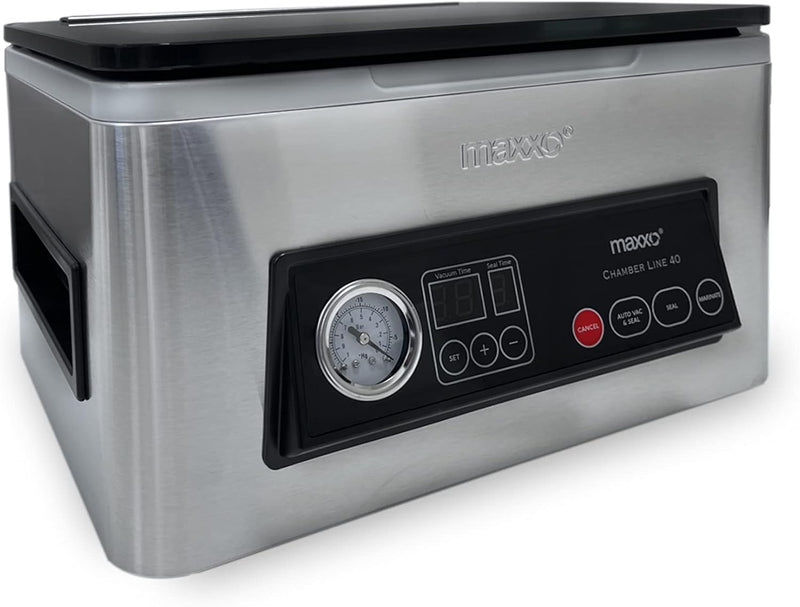 Maxxo VM ChamberLine 40 Kammervakuumierer 4 l Profi Vakuumierer für Flüssigkeiten 72 litre/min + 30