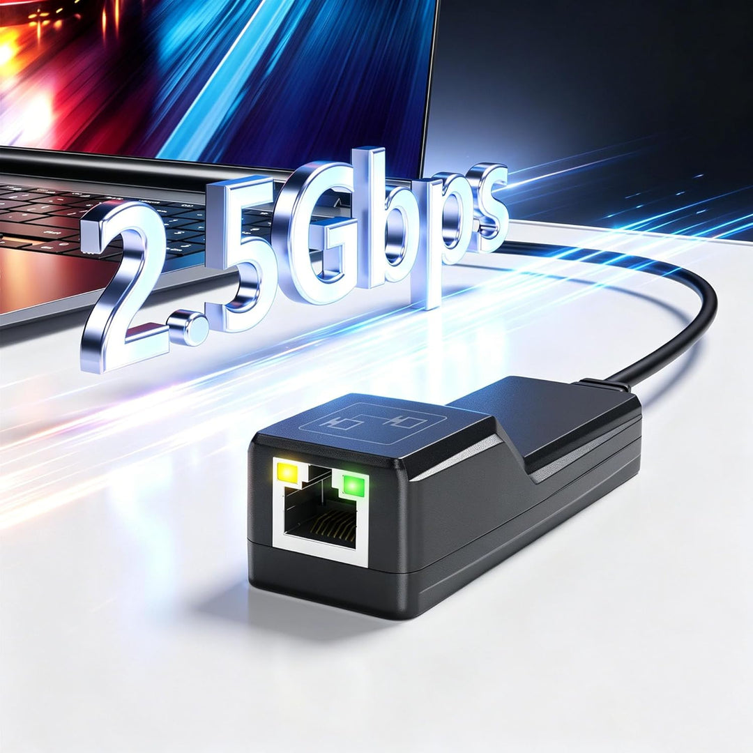DriverGenius USB-C auf 2.5G Netwerkadapter, USB Gigabit Ethernet Adapter mit 2500Mbps für Win11 & Ma