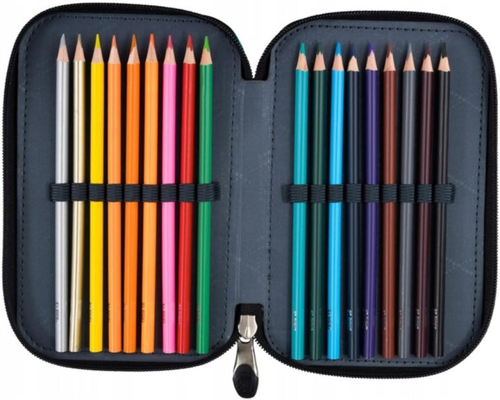 Goldkids - Federmäppchen 3 Fächer - Mäppchen für Mädchen und Jungen - Federmappe 3-Fach Federtasche