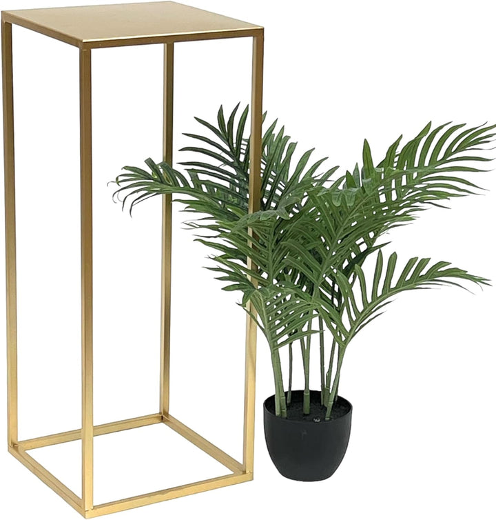 DanDiBo Blumenhocker Metall Gold Eckig Blumenständer Beistelltisch 96506 Blumensäule Modern Pflanzen