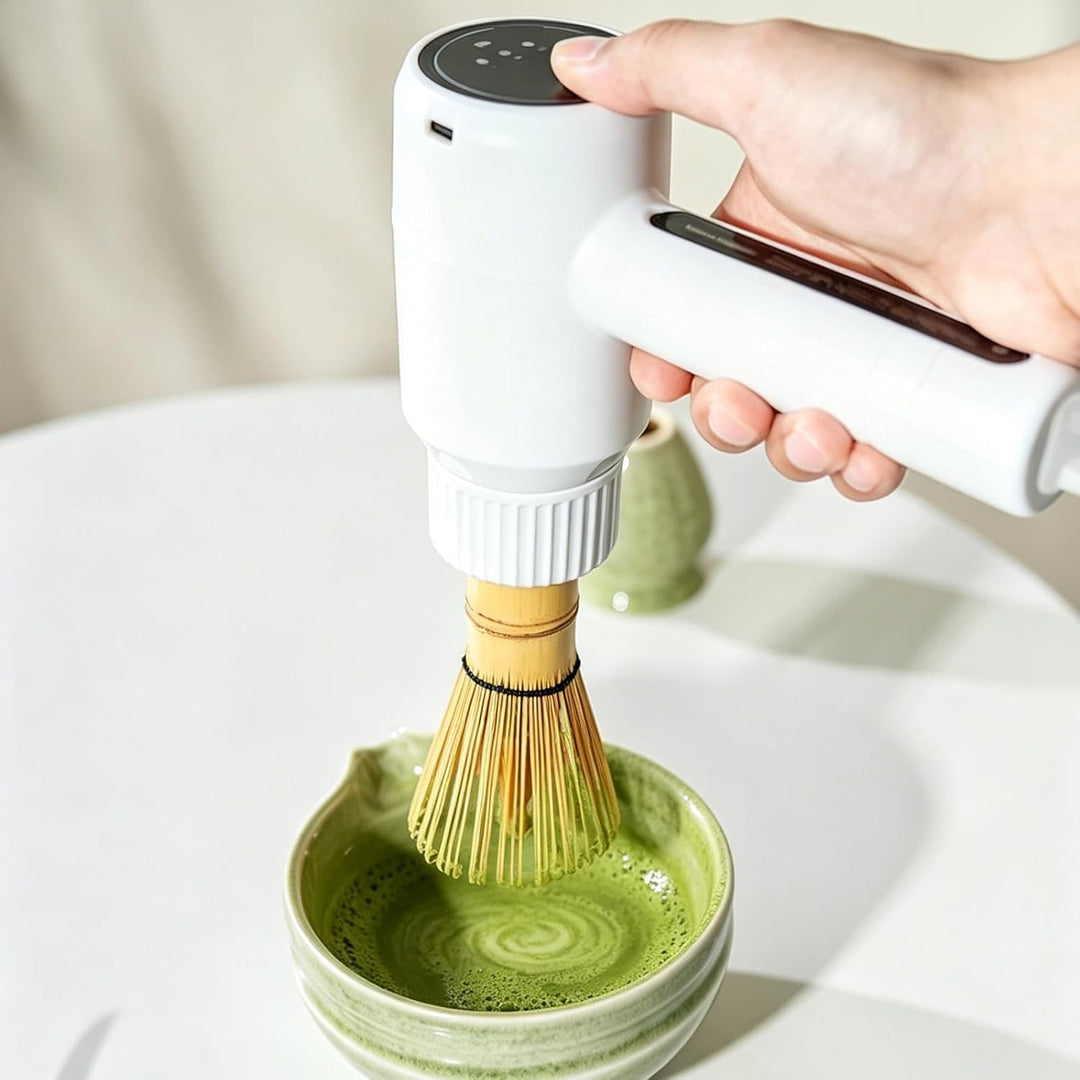 Matcha Schneebesen Elektrisch, Wiederaufladbarer Matcha Quirl mit 3 Geschwindigkeiten, Elektrischer