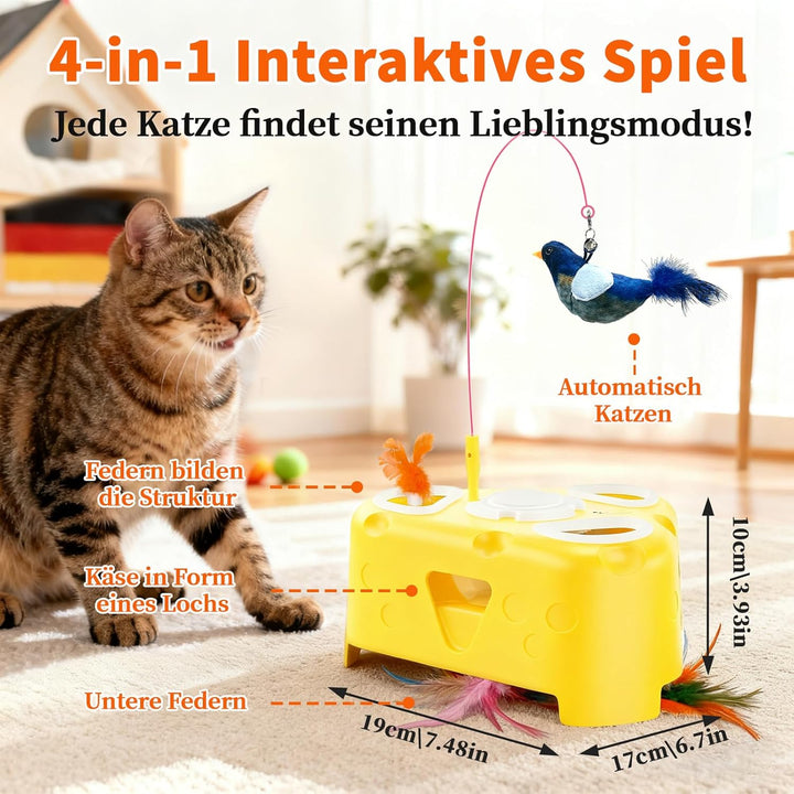 Interaktives Katzenspielzeug Elektrisches Cat Toy: Self-Playing Tool for Indoor Cats - Gleitende Fed