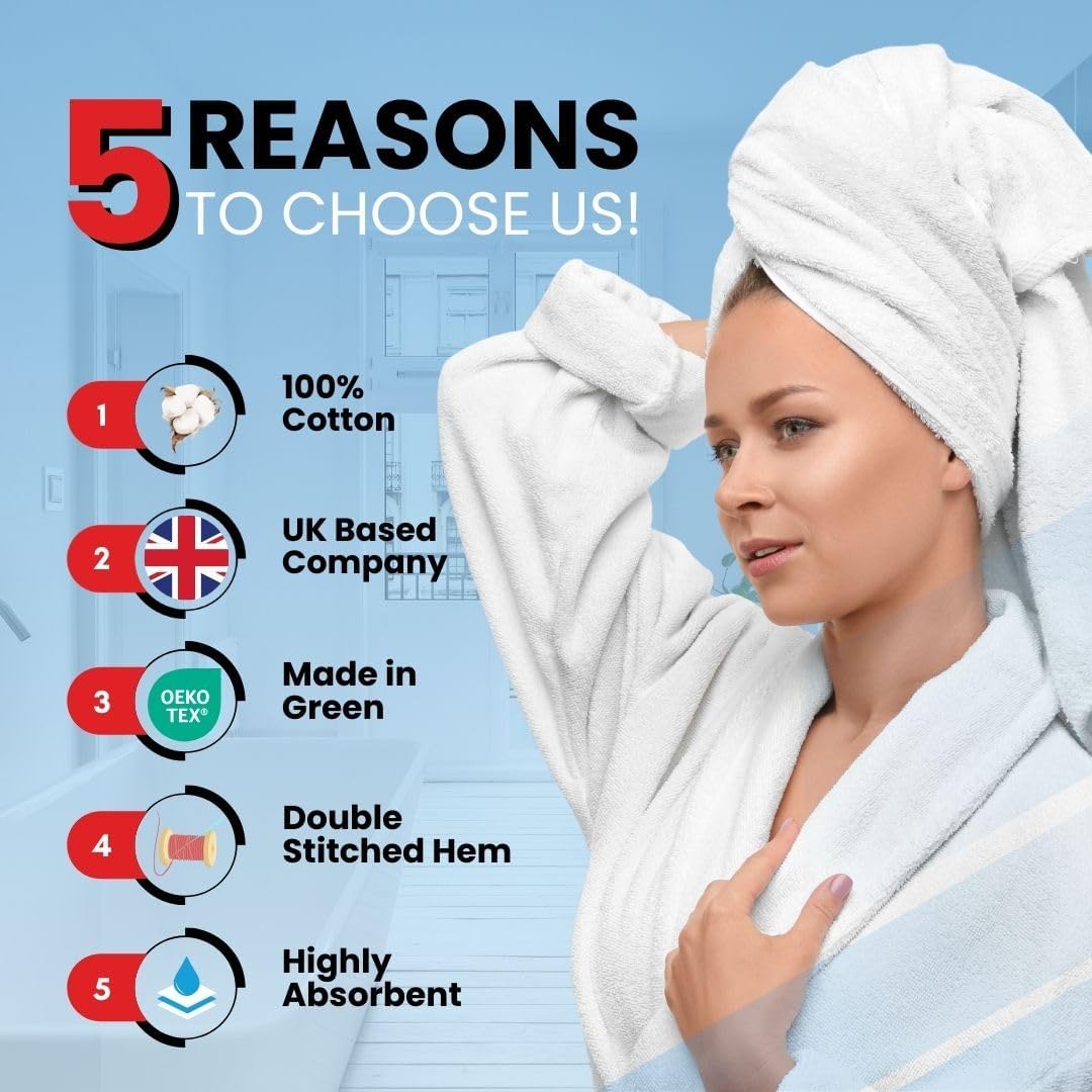 Infinitee Xclusives Premium Bath Towels, Set of 4 |70x140 cm| 100% ringgesponnene Baumwolle, ultrawe