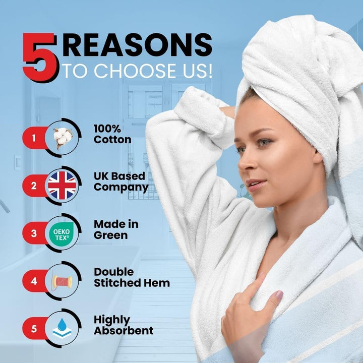 Infinitee Xclusives Premium Bath Towels, Set of 4 |70x140 cm| 100% ringgesponnene Baumwolle, ultrawe
