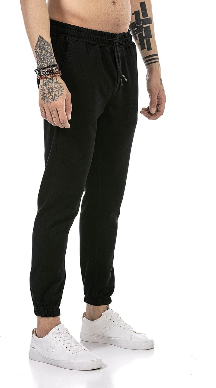 Redbridge Hose für Herren Freizeit-Hose Jogger Pants Chino L Schwarz, L Schwarz