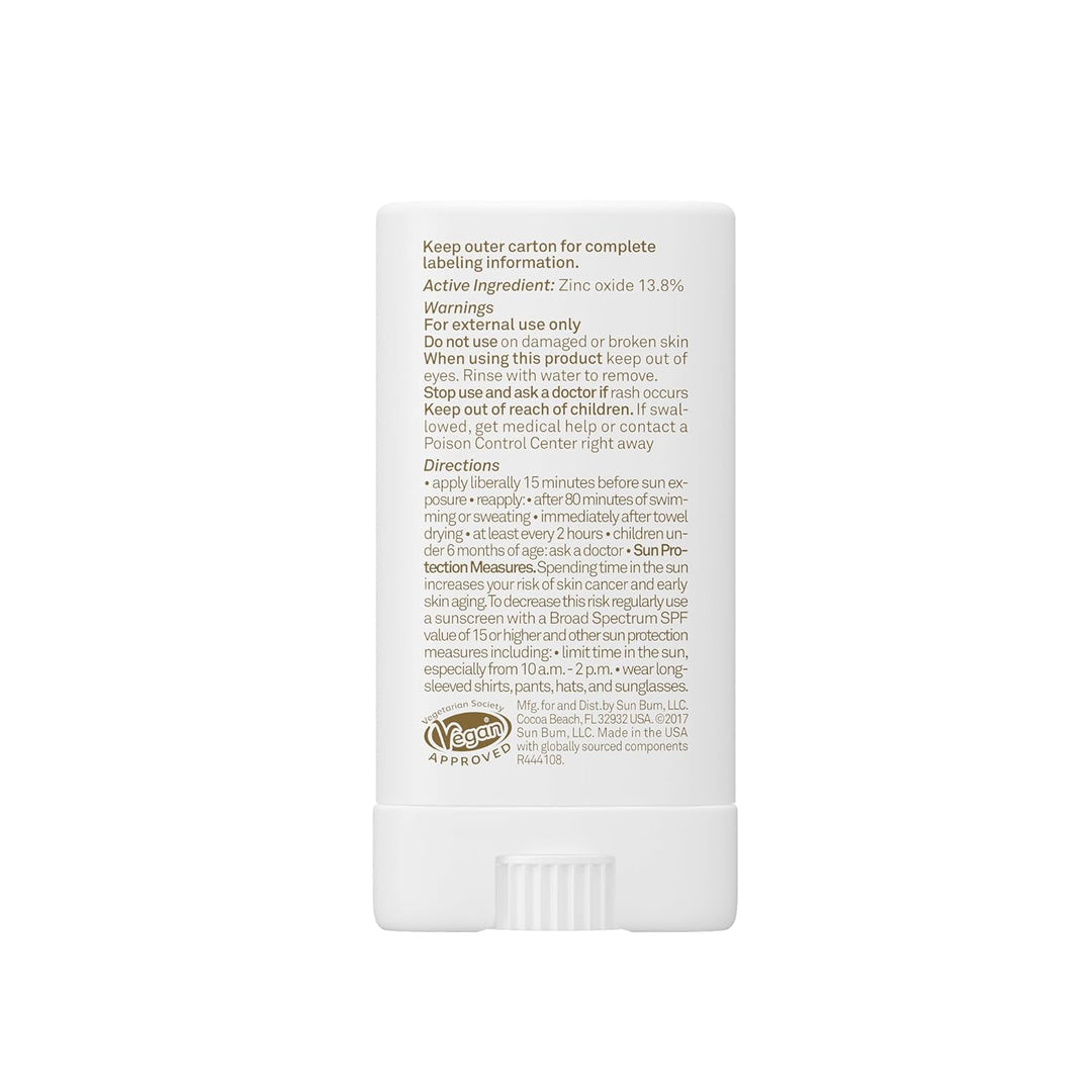 Sun Bum Mineral LSF 50 Sunscreen Face Stick | Vegan und Hawaii 104 Reef Act konform (Octinoxat- und